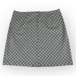 Venezia Skirt Mini Plaid Tan Black Size 16